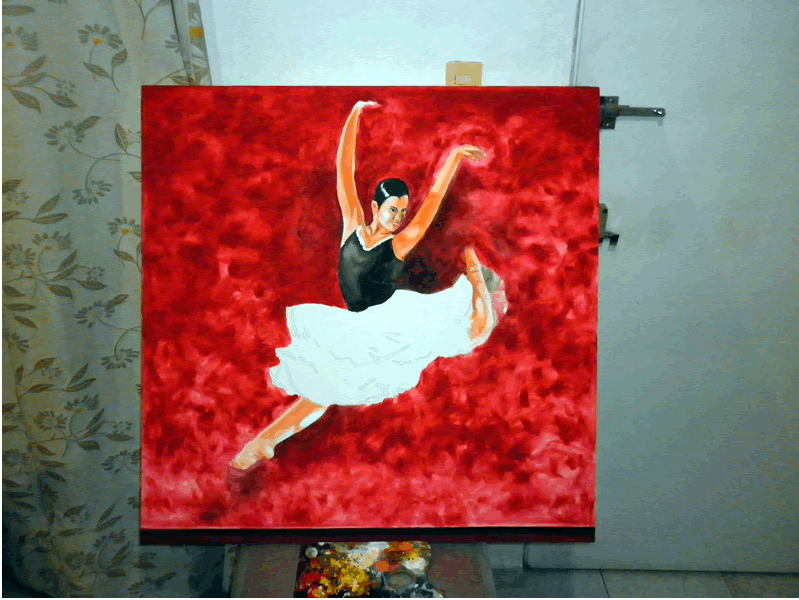 Bailarina - olieverf op canvas